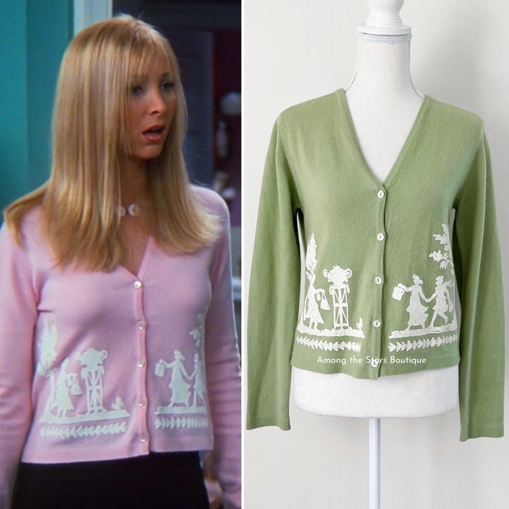 Extremely Rare Y2K Vintage Cashmere Cardigan ASO Phoebe Buffay in Friends